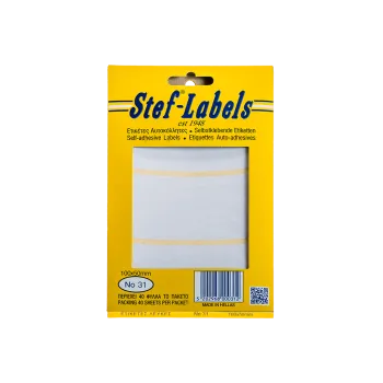 STEF ΕΤΙΚΕΤΕΣ ΑΥΤΟΚΟΛΛΗΤΕΣ 100x50mm 3/ΦΥΛΛΟ ΛΕΥΚΕΣ 40 ΦΥΛΛΑ