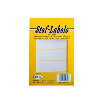 STEF ΕΤΙΚΕΤΕΣ ΑΥΤΟΚΟΛΛΗΤΕΣ 100x30mm 5/ΦΥΛΛΟ ΛΕΥΚΕΣ 40 ΦΥΛΛΑ