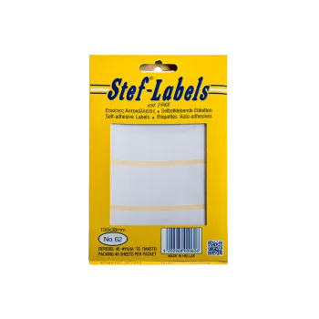 STEF ΕΤΙΚΕΤΕΣ ΑΥΤΟΚΟΛΛΗΤΕΣ 100x38mm 4/ΦΥΛΛΟ ΛΕΥΚΕΣ 40 ΦΥΛΛΑ