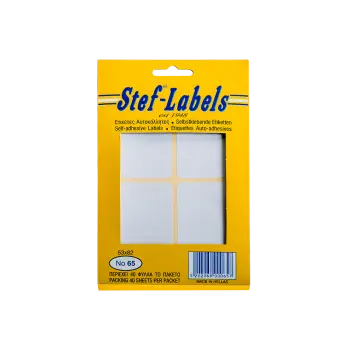 STEF ΕΤΙΚΕΤΕΣ ΑΥΤΟΚΟΛΛΗΤΕΣ 53x82mm 4/ΦΥΛΛΟ ΛΕΥΚΕΣ 40 ΦΥΛΛΑ