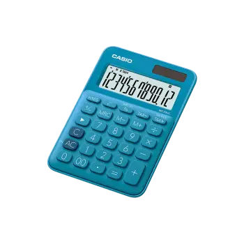 CASIO ΑΡΙΘΜΟΜΗΧΑΝΗ ΑΠΟΦΟΡΟΛΟΓΗΣΗΣ 12 ΨΗΦΙΩΝ 14.95x10.5cm MS-20UC ΜΠΛΕ