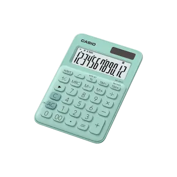CASIO ΑΡΙΘΜΟΜΗΧΑΝΗ ΑΠΟΦΟΡΟΛΟΓΗΣΗΣ 12 ΨΗΦΙΩΝ 14.95x10.5cm MS-20UC-GN ΠΡΑΣΙΝΗ