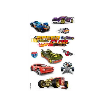BSB ΑΥΤΟΚΟΛΛΗΤΑ 3 ΦΥΛΛΑ 7.8x12.5 cm HOT WHEELS