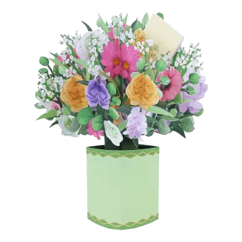 ORIGAMO ΚΑΡΤΑ ΕΥΧΕΤΗΡΙΑ FLOBOUQUET ΛΟΥΛΟΥΔΙΑ 30x34.3cm FLOREVER