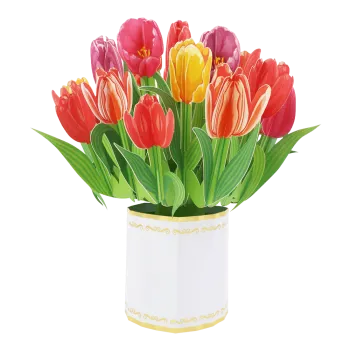 ORIGAMO ΚΑΡΤΑ ΕΥΧΕΤΗΡΙΑ FLOBOUQUET ΤΟΥΛΙΠΕΣ 30x34.3cm FLOREVER