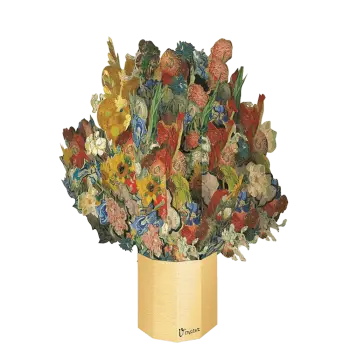 ORIGAMO ΚΑΡΤΑ ΕΥΧΕΤΗΡΙΑ ΑΝΑΔΥΟΜΕΝΗ 50η ΕΠΕΤΕΙΟΣ VAN GOGH 35x29.1cm LARGE FLORA
