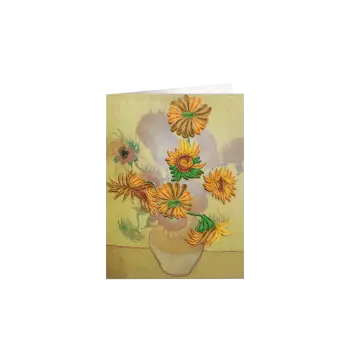 ORIGAMO ΚΑΡΤΑ ΕΥΧΕΤΗΡΙΑ QUILLING ΗΛΙΟΤΡΟΠΙΑ VAN GOGH 18.5x14cm FILIGRANA
