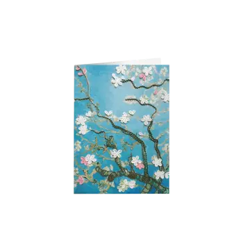 ORIGAMO ΚΑΡΤΑ ΕΥΧΕΤΗΡΙΑ QUILLING ΑΝΘΙΣΜΕΝΗ ΑΜΥΓΔΑΛΙΑ VAN GOGH 18.5x14cm FILIGRANA