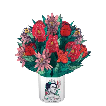 ORIGAMO ΚΑΡΤΑ ΕΥΧΕΤΗΡΙΑ ΑΝΑΔΥΟΜΕΝΗ VIVA LA VIDA FRIDA KAHLO 35x29.1cm LARGE FLORA