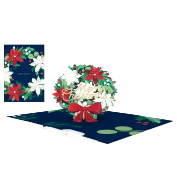 ORIGAMO ΚΑΡΤΑ ΕΥΧΕΤΗΡΙΑ ΑΝΑΔΥΟΜΕΝΗ ΓΙΡΛΑΝΤΑ 18.5x14cm KIRIGAMI