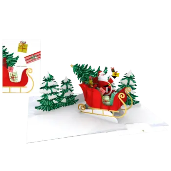 ORIGAMO ΚΑΡΤΑ ΕΥΧΕΤΗΡΙΑ ΑΝΑΔΥΟΜΕΝΗ ΑΓΙΟΣ ΒΑΣΙΛΗΣ ΣΤΟ ΧΙΟΝΙ 18.5x14cm KIRIGAM