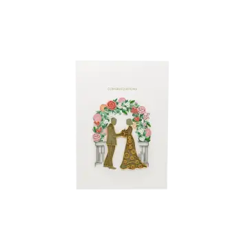 ORIGAMO ΚΑΡΤΑ ΕΥΧΕΤΗΡΙΑ QUILLING ΓΑΜΗΛΙΑ ΤΕΛΕΤΗ 18.5x14cm FILIGRANA