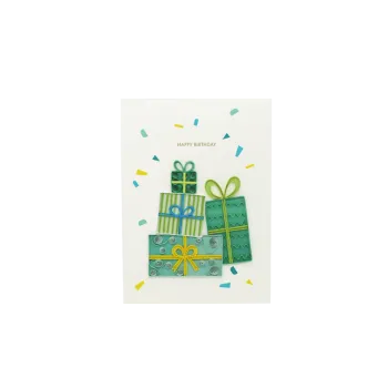 ORIGAMO ΚΑΡΤΑ ΕΥΧΕΤΗΡΙΑ QUILLING  ΔΩΡΑ ΓΕΝΕΘΛΙΩΝ 18.5x14cm FILIGRANA