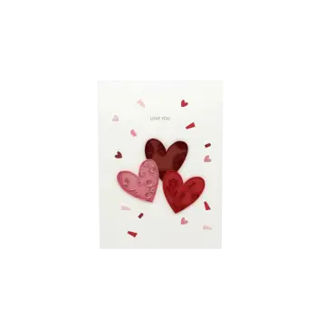 ORIGAMO ΚΑΡΤΑ ΕΥΧΕΤΗΡΙΑ QUILLING LOVE 18.5x14cm FILIGRANA