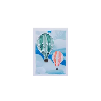 ORIGAMO ΚΑΡΤΑ ΕΥΧΕΤΗΡΙΑ MINI QUILLING ΑΕΡΟΣΤΑΤΑ 10x7.8cm FILIGRANA