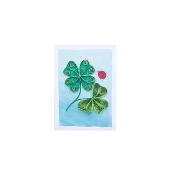 ORIGAMO ΚΑΡΤΑ ΕΥΧΕΤΗΡΙΑ MINI QUILLING ΚΑΛΗ ΤΥΧΗ 10x7.8cm FILIGRANA