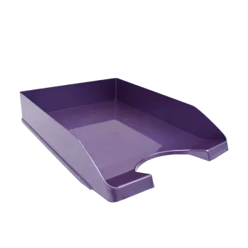 METRON ΔΙΣΚΟΣ ΓΡΑΦΕΙΟΥ ΠΛΑΣΤΙΚΟΣ 26x35x6.5cm ΜΕΤΑΛΛΙΚΟ ΜΩΒ