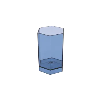 METRON ΜΟΛΥΒΟΘΗΚΗ ΠΟΛΥΓΩΝΗ 7 x 11cm ΔΙΑΦΑΝΗ ΜΠΛΕ