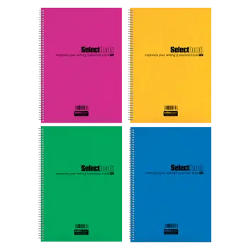 SALKO ΤΕΤΡΑΔΙΟ ΡΙΓΕ ΣΠΙΡΑΛ 125 ΦΥΛΛΑ 5 ΘΕΜΑΤΑ 21x29cm SELECT ΑΣΣΟΡΤΙ 4 ΤΕΜΑΧΙ? (Το προιόν πωλείται σε μεμονωμένα τεμάχια του ενό