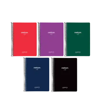 METRON NOTE ΤΕΤΡΑΔΙΟ ΡΙΓΕ 120 ΦΥΛΛΑ 4 ΘΕΜΑΤΑ 17x25cm 80g/m² ΣΠΙΡΑΛ ΑΣΦΑΛΕΙΑΣ CORE (Το προιόν πωλείται σε μεμονωμένα τεμάχια του