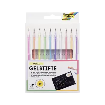 FOLIA ΣΤΥΛΟ GEL ΠΑΣΤΕΛ ΧΡΩΜΑΤΑ 10 ΤΕΜΑΧΙΑ