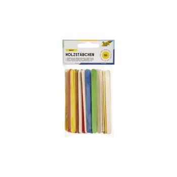 FOLIA ΞΥΛΑΚΙΑ ΠΑΓΩΤΟΥ 50 ΤΕΜΑΧΙΑ 114x10x2mm ΦΥΣΙΚΟ ΧΡΩΜΑ & ΑΣΣΟΡΤΙ