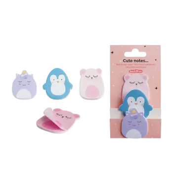 BACK2FUN ΧΑΡΤΙ ΣΗΜΕΙΩΣΕΩΝ ΑΥΤΟΚΟΛΛΗΤΟ MINI BLISTER 3 ΤΕΜΑΧΙΑ 60Φ 80gsm CUTE JOY