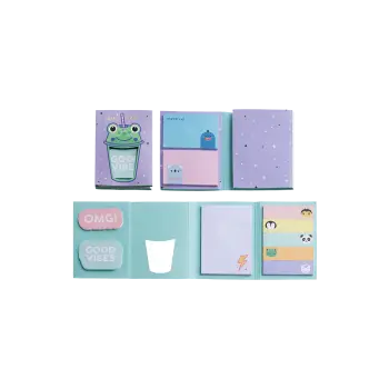 BACK2FUN ΧΑΡΤΙ ΣΗΜΕΙΩΣΕΩΝ ΑΥΤΟΚΟΛΛΗΤΟ ΑΛΜΠΟΥΜ ΣΕΤ 10 ΤΕΜΑΧΙΑ 250 ΦΥΛΛΑ 8