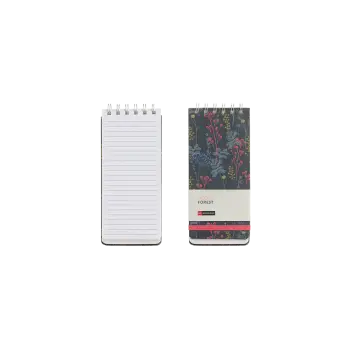 MIQUELRIUS ΣΗΜΕΙΩΜΑΤΑΡΙΟ ΡΙΓΕ ΣΠΙΡΑΛ ΛΑΣΤΙΧΟ 80 ΦΥΛΛΑ 8.7x19cm 80gsm HIDDEN FOREST