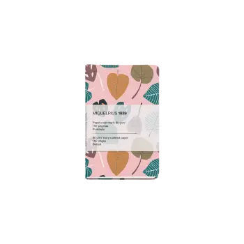 MIQUELRIUS ΣΗΜΕΙΩΜΑΤΑΡΙΟ ΚΟΥΚΙΔΕΣ 96 ΦΥΛΛΑ 9.3x14.5x1.5cm 80gr AUTUMN LEAVES ΡΟΖ