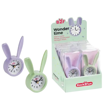 BACK2FUN ΒΙΤΡΙΝΑ ΓΕΜΑΤΗ ΞΥΠΝΗΤΗΡΙ BLISTER 5.5x9x2cm BUNNY ΑΣΣΟΡΤΙ  (Το προιόν πωλείται σε μεμονωμένα τεμάχια του ενός)