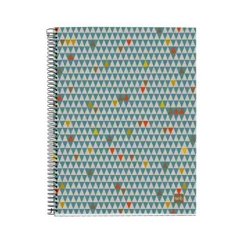 MIQUELRIUS ΤΕΤΡΑΔΙΟ ΡΙΓΕ ΣΠΙΡΑΛ 4 ΘΕΜΑΤΑ 120 ΦΥΛΛΑ 21x29.7cm 80gsm MR RECYCLED ECOTRIANGLES