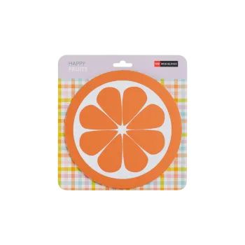 MIQUELRIUS MOUSE PAD BLISTER 21.7x22.8cm 200mm HAPPY FRUITS ΠΟΡΤΟΚΑΛΙ