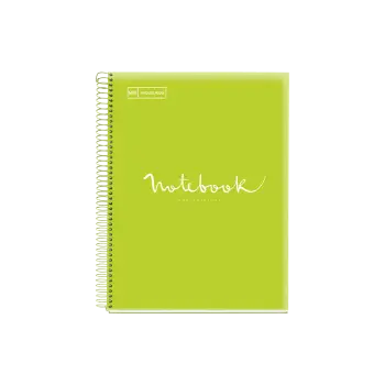 MIQUELRIUS ΤΕΤΡΑΔΙΟ ΡΙΓΕ ΣΠΙΡΑΛ PP 120 ΦΥΛΛΑ 21x29.7cm 90gsm EMOTIONS LIME