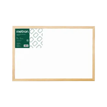 METRON ΠΙΝΑΚΑΣ ΠΛΑΙΣΙΟ ΞΥΛΙΝΟ 60x90cm ΛΕΥΚΟΣ