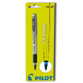 PILOTΣΤΥΛΟ ΥΓΡΗΣ ΜΕΛΑΝΗΣ V-BALL GRIP 0.5mm BLISTER ΜΑΥΡΟ
