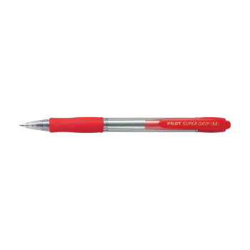 PILOT ΣΤΥΛΟ SUPER GRIP 1.0mm MEDIUM ΚΟΚΚΙΝΟ  (Το προιόν πωλείται σε μεμονωμένα τεμάχια του ενός)