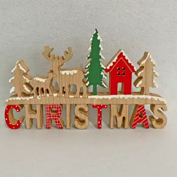 ΞΥΛΙΝΟ CHRISTMAS ΕΛΑΦΑΚΙΑ 8X17CM