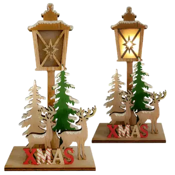 ΞΥΛΙΝΟΣ ΦΑΝΟΣΤΑΤΗΣ LED 10X5X19CM