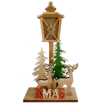 ΞΥΛΙΝΟΣ ΦΑΝΟΣΤΑΤΗΣ LED 10X5X19CM