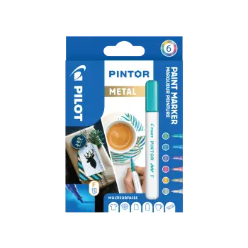 PILOT ΜΑΡΚΑΔΟΡΟΙ PINTOR FINE ΜΕΤΑΛΛΙΚΟΙ ΣΕΤ 6 ΤΕΜΑΧΙΑ