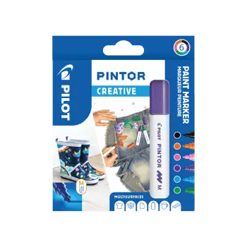 PILOT ΜΑΡΚΑΔΟΡΟΙ PINTOR MEDIUM FUN ΣΕΤ 6 ΤΕΜΑΧΙΑ