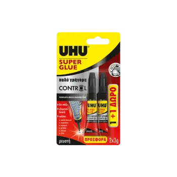 UHU ΚΟΛΛΑ ΣΤΙΓΜΗΣ ΡΕΥΣΤΗ SUPER POWER 3gr 1+1 ΔΩΡΟ