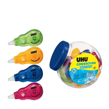 UHU ΤΑΙΝΙΑ ΔΙΟΡΘΩΤΙΚΗ ΒΑΖΟ 5mmx8m MICRO ΑΣΣΟΡΤΙ 25 ΤΕΜΑΧΙΑ (Το προιόν πωλείται σε μεμονωμένα τεμάχια του ενός)