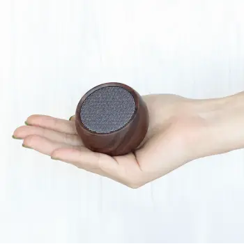 Φορητό ηχείο Bluetooth TWS με τετράγωνο ήχο και ηχητική πιστότητα από ξύλο καρυδιάς ΣΚΟΥΡΟ ΚΑΦΕ