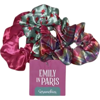 Emily In Paris Roses Λαστιχάκια Μαλλιών