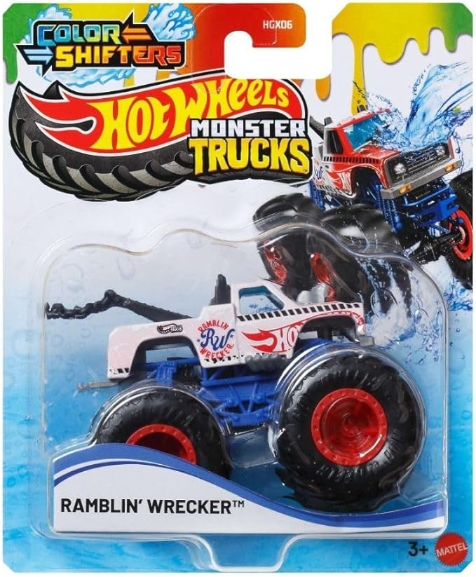 HOT WHEELS - ΧΡΩΜΟΚΕΡΑΥΝΟΙ MONSTER TRUCKS: RAMBLIN WRECKER™ - JCH05