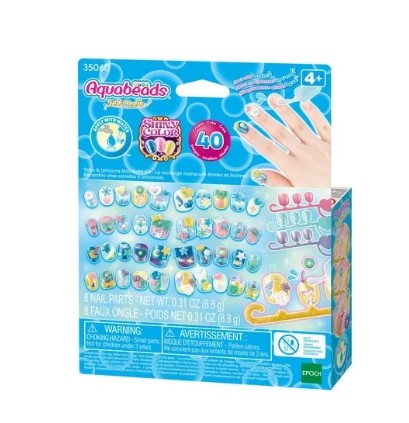 Aquabeads Nail Art Stars & Unicorns Nail Refill Kit