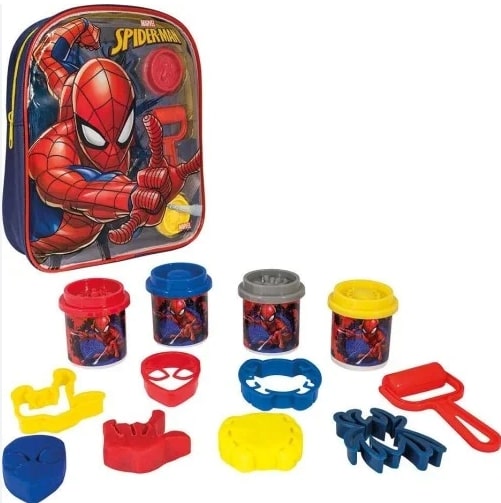 ΠΛΑΣΤΕΛΙΝΗ MARVEL SPIDERMAN: ΤΣΑΝΤΑ ΠΛΑΤΗΣ ΜΕ 4 ΒΑΖΑΚΙΑ - ΚΑΠΑΚΙΑ ΚΑΛΟΥΠΑΚΙΑ ΚΑΙ 5 ΕΡΓΑΛΕΙΑ (200gr)