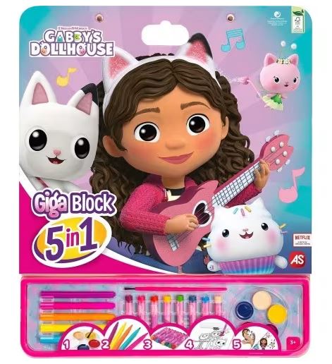 ΣΕΤ ΖΩΓΡΑΦΙΚΗΣ GIGA BLOCK 5 IN 1 GABBY'S DOLLHOUSE
